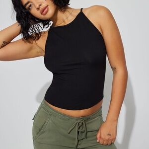 Garage Boat Neck Tank Top Black (S)